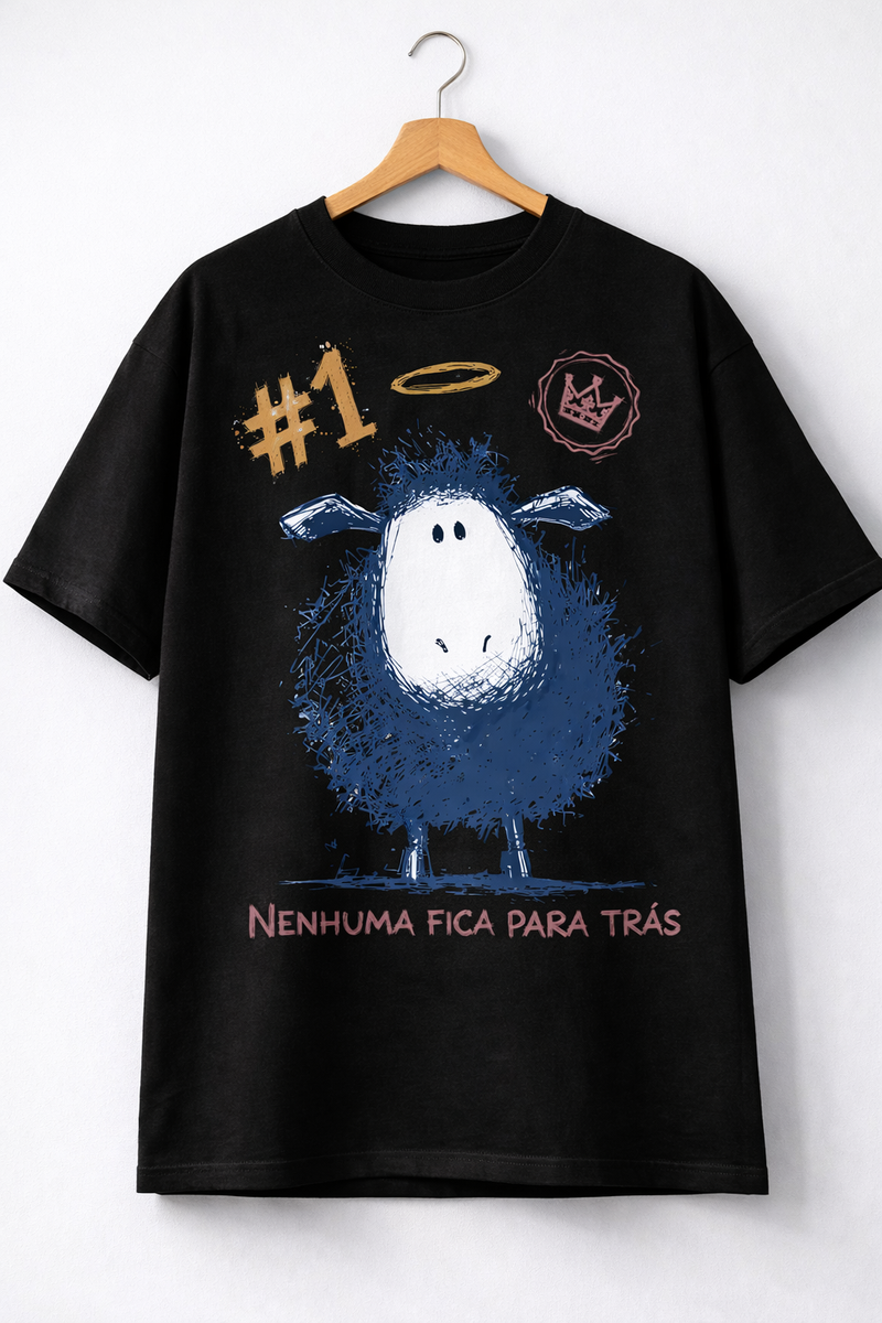 Oversized Ovelhinha preta - Frente