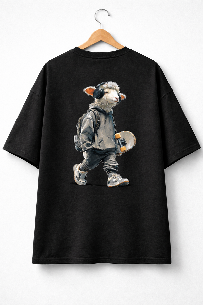 Oversized Full Cordeiro preta - Frete