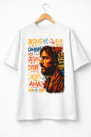 Oversized Full Jesus é o Caminho Branca - Frente