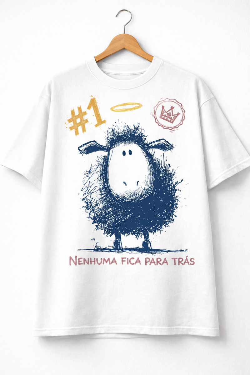 Oversized Ovelhinha Branca - Frente