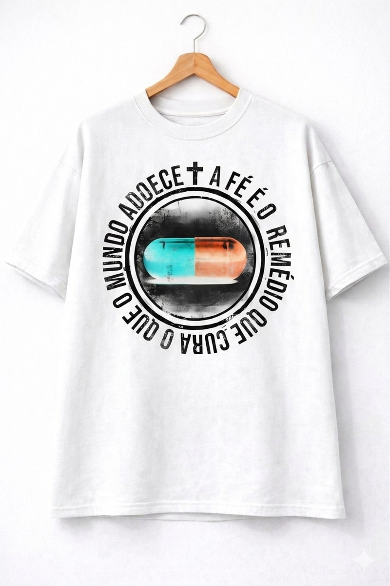 oversized Medicina Divina  Branca - Frente