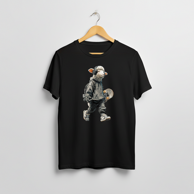 Camiseta cordeiro preto - Frente