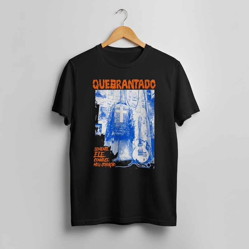Camiseta quebrantado Preto - Frente