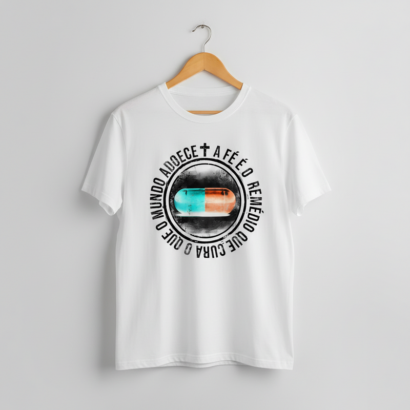 Camiseta Medicina Divina Camiseta Branca - Frente